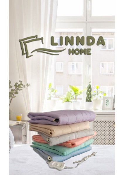 Linnda Home Çok Renkli Rüyam Elektrikli Battaniye Çift Kişilik Pamuklu 120 x 160