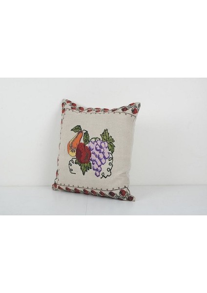 Çiçek El Dokuma Kilim Kırlent Kılıf (Içliksizdir) modelleri