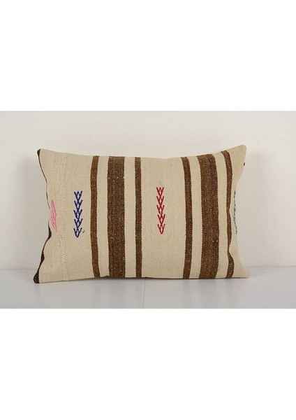 Çizgili El Dokuma Kilim Kırlent Kılıf (Içliksizdir)