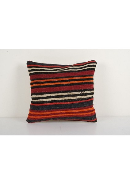 Çizgili El Dokuma Kilim Kırlent Kılıf (Içliksizdir)