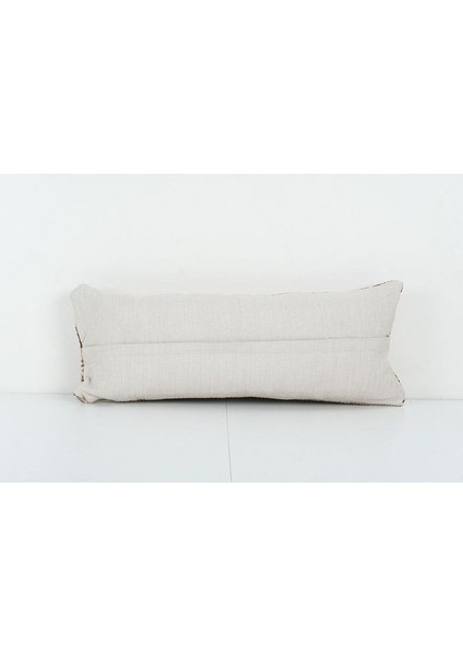 Kahverengi Renkli Geometrik El Dokuma Kilim Kırlent Kılıf (Içliksizdir) 27 x 70 cm fırsatları