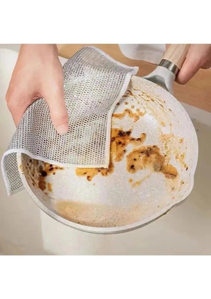 3 Adet Inox Çizmez Bulaşık Teli Çift Katlı 20 x 20 cm Tava Çizmez, Ankastre Temizliği fiyatları