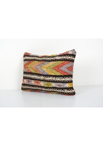 Geometrik Desenli El Dokuma Kilim Kırlent Kılıf (Içliksizdir) modelleri