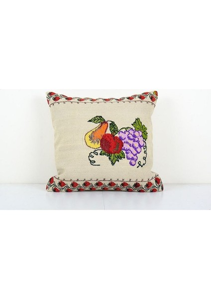 El Dokuma Kilim Kırlent Kılıf 52 x 55 cm (Içliksizdir)