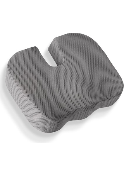 Ortopedik Oturma Minderi Hemeroid Kuyruk Sokumu Coccyx Oturma Minderi Visco Minder Gri
