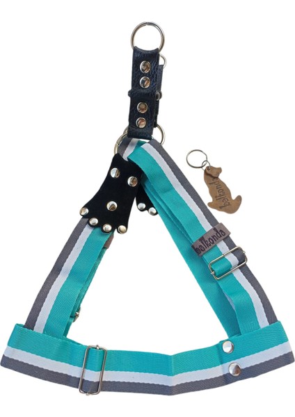 Köpek göğüs tasması hakiki deri yumuşak saten kolon orta ırk genişlik:3,5cm göğüs ölçüsü:45-80cm ayarlamalı dog harness GT5-16