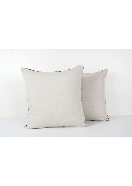 Kırmızı Renkli Geometric Desenli Kadife Ikat Yastık Kılıfı (Içliksizdir) fırsatları
