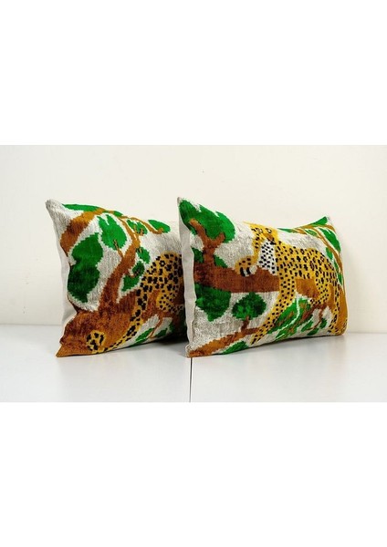 Hayvan Motifli Kadife 2'li Set Ikat Yastık Kılıfı (Içliksizdir) fiyatları
