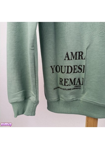 Bubuş Kids Yeşil Amr Baskılı Sweat