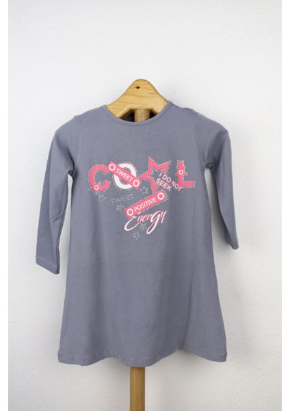 Sweat Yazılı Tunik Elbise