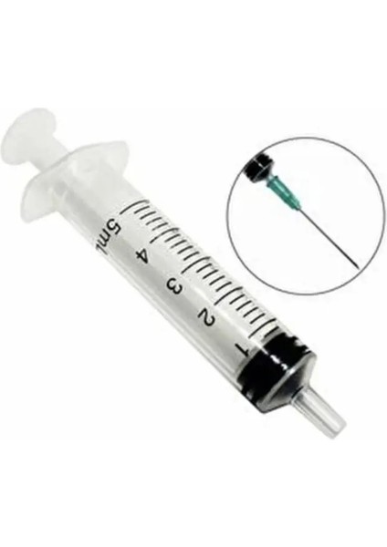 5 ml (100 Adet) Enjektör Steril 5 cc 3 Parça Şırınga