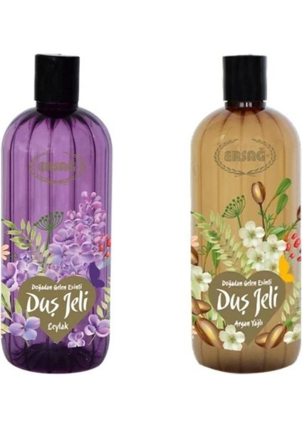 Argan Yağlı Duş Jeli 500 Ml & Duş Jeli Leylak 500 Ml (Ikisi Bir Arada)