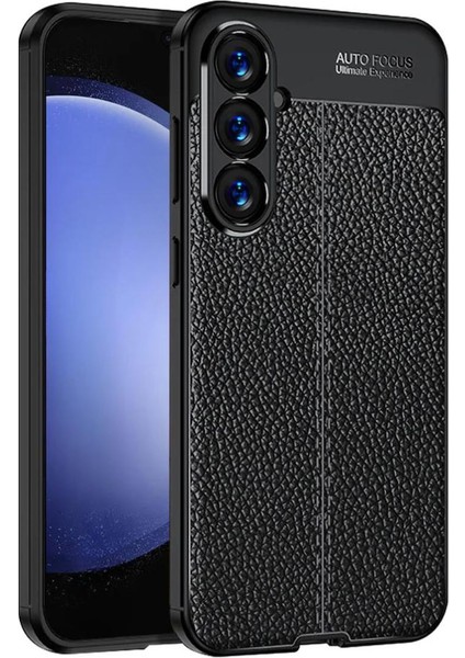 Samsung Galaxy S25 Plus Silikon Kılıf Deri Desenli Kamera Korumalı Darbe Emici Kapak