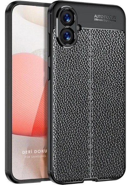 Samsung Galaxy A06 Silikon Kılıf Deri Desenli Kamera Korumalı Darbe Emici Kapak
