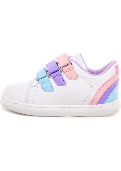 Lunce Cırtlı Işıklı Kız Bebek Spor Ayakkabı Beyaz - Lila fiyatları