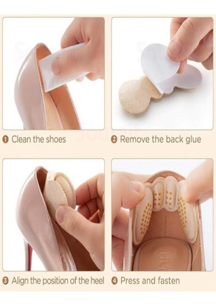 4 Adet Ayakkabı Topuk Vurma Önleyici Havalı Dolgulu Sünger Ped