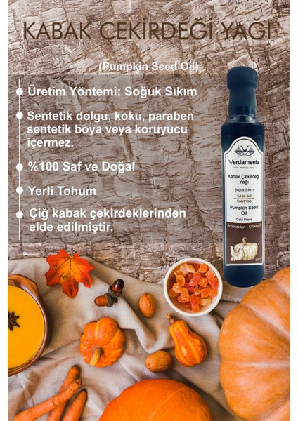 Kabak Çekirdeği Yağı 250 ml Pumpkin Seed Oil %100 Doğal Soğuk Sıkım