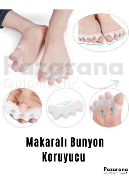 Ayak 5 Parmak Ayırıcı Makaralı Bunyon Silikon Geçmeli Gece Aparatı modelleri