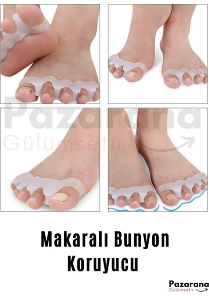 Ayak 5 Parmak Ayırıcı Makaralı Bunyon Silikon Geçmeli Gece Aparatı fırsatları