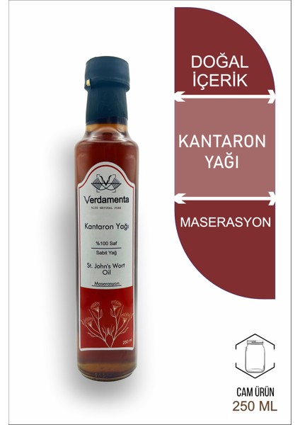 Sarı Kantaron Yağı Kantoron Yağı Içilebilir 250 Ml. Kantaron Yağı 250 cc
