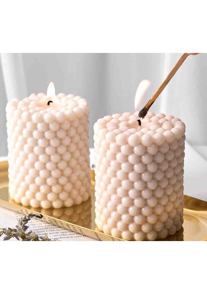 Meltt Candle Silindir Kabarcıklı Mum