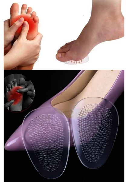 Topuklu Ayakkabı Destek Tabanlık Kaydırmaz Ön Ayak Yarım Taban Pedleri Rahatlatıcı Topuk Yükseltici indirimleri