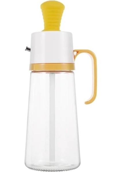 Çok Renkli Silikon Fırçalı Cam Yağlık 630 ml, Şık ve Kullanışlı Tasarım