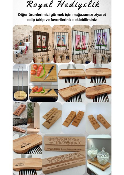 Tekno Trust 22X11 Büyük Boy, Ahşap, Şefin Mutfağı Chef's Kitchen Yazılı, Yağdanlık, Mutfak Düzenleyici Altlığı