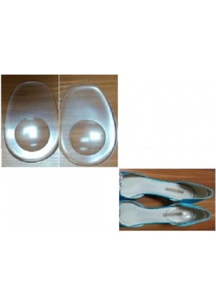 Için Bombeli Silikon Topuk Yastığı 1 Çift