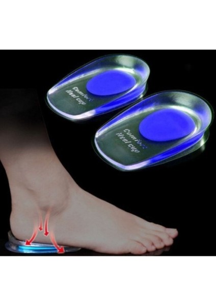 Silikon Yastığı Tabanlık Boy Uzatıcı Gizli Topuk Koruyucu Jel Tabanlık Topukluk Mavi fırsatları