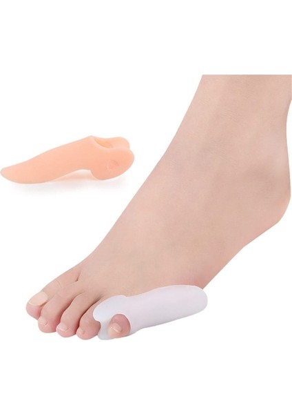 Silikon Serçe Ayak Parmağı Düzleştirici Bunion Düzeltici Parmak Makaralı Beyaz 1 Çift modelleri