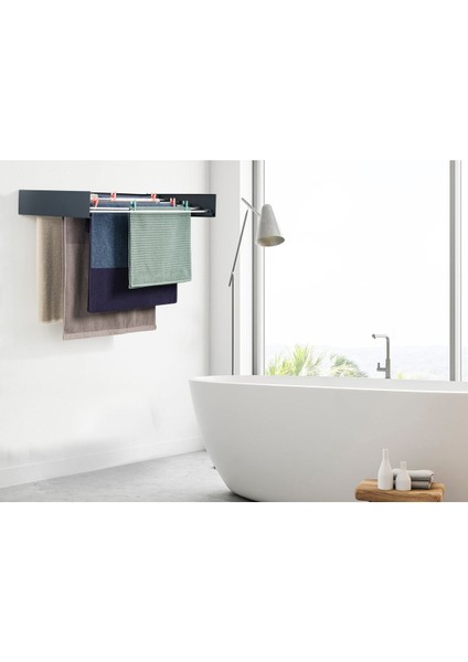 Beyaz Açılır Kapanır Çamaşır Kurutma Rafı 102 cm, Paslanmaz Çelik, Duvara Monte modelleri