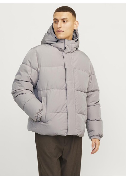 Jack & Jones Bej Erkek Mont 12256974_JJEBRADLEY Puffer Hood Sn