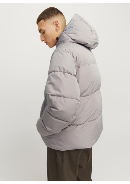 Jack & Jones Bej Erkek Mont 12256974_JJEBRADLEY Puffer Hood Sn