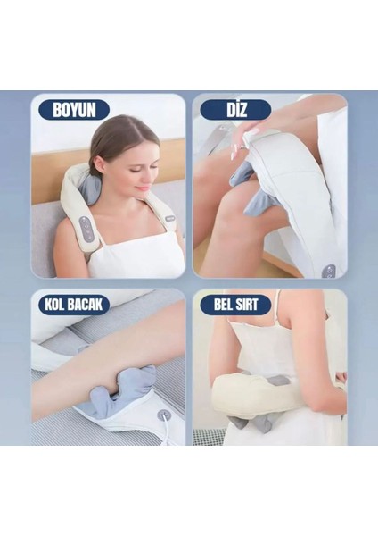 Şarjlı Masaj Cihazı Ovmalı Isıtmalı Boyun Omuz Cihazı Bacak Insan Eli Yoğurma Hissi Masaj Aleti fırsatları