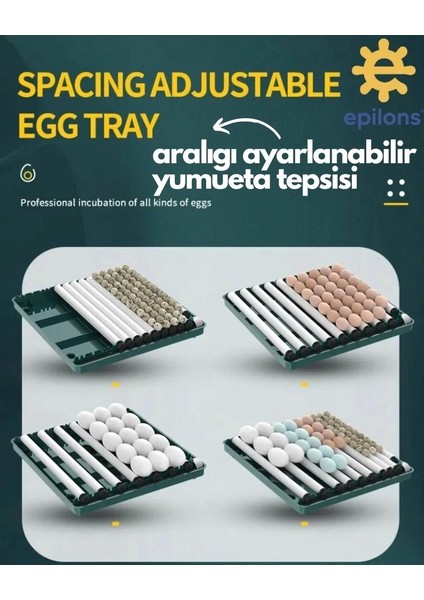 Kuluçka Makinesi EPO 130MY Extra Hediyeli 130 Yumutalık Yedek Motorlu Incubator