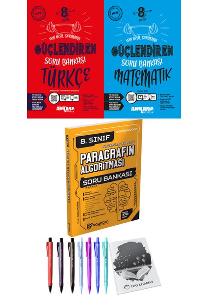 Saydam Yayınları  8. Sınıf Lgs Türkçe Matematik Güçlendiren Soru Bankası - 8. Sınıf Lgs Paragrafın Algoritması Soru Bankası