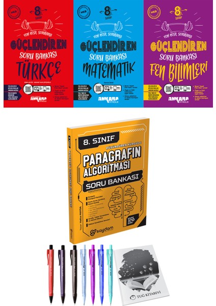 8. Sınıf Lgs Türkçe Matematik Fen Bilimleri Güçlendiren Soru Bankası - 8. Sınıf Lgs Paragrafın Algoritması Soru Bankası