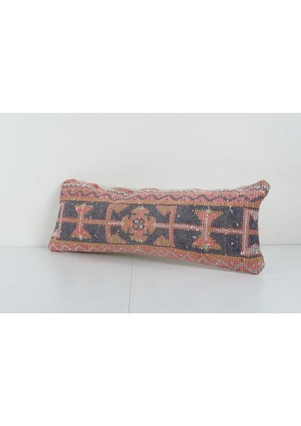 Kahverengi Renkli Geometrik El Dokuma Kilim Kırlent Kılıf 28 x 75 cm modelleri