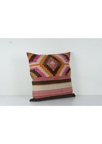 Renkli Patchwork El Dokuma Kilim Kırlent Kılıf 70 x 70 cm fiyatları