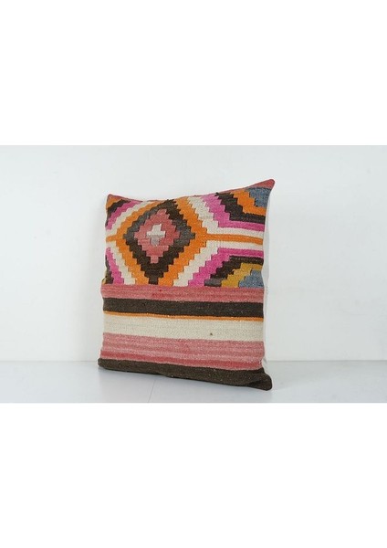 Renkli Patchwork El Dokuma Kilim Kırlent Kılıf 70 x 70 cm modelleri