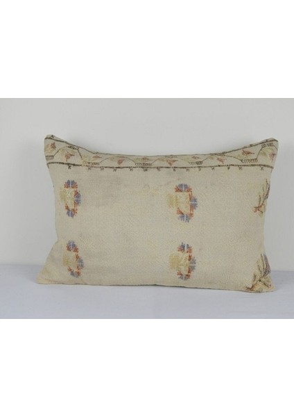 El Dokuma Çiçek Kilim Minder Kırlent