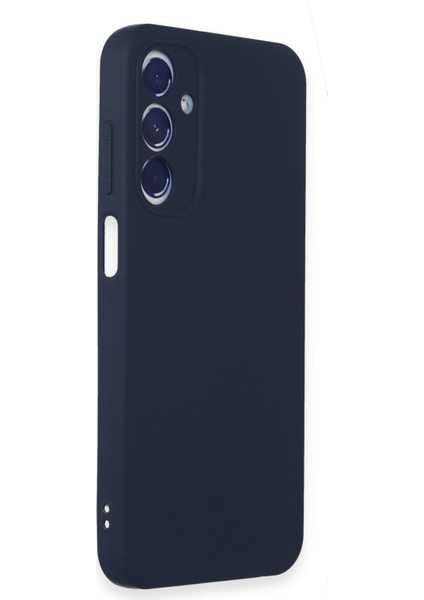 Denza Case Samsung Galaxy A55 Kılıf Soft Pürüzsüz Silikon Kılıf - Lacivert + Ekran Koruyucu