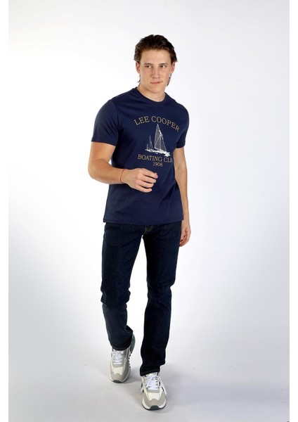 Yuvarlak Yaka Lacivert Erkek T-Shirt 242 Lcm 242014 Wılly A.lacivert