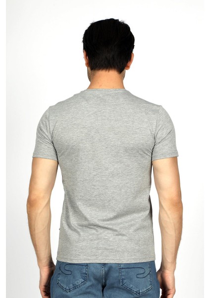 Bisiklet Yaka Gri Melanj Erkek T-Shirt 232 Lcm 242046 Sertıw Gri Melanj fırsatları