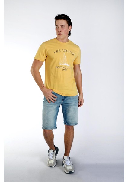 Yuvarlak Yaka Sarı Erkek T-Shirt 242 Lcm 242014 Wılly Safran