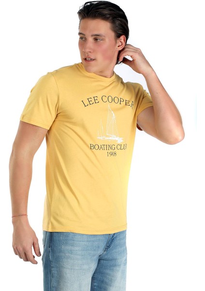 Yuvarlak Yaka Sarı Erkek T-Shirt 242 Lcm 242014 Wılly Safran modelleri
