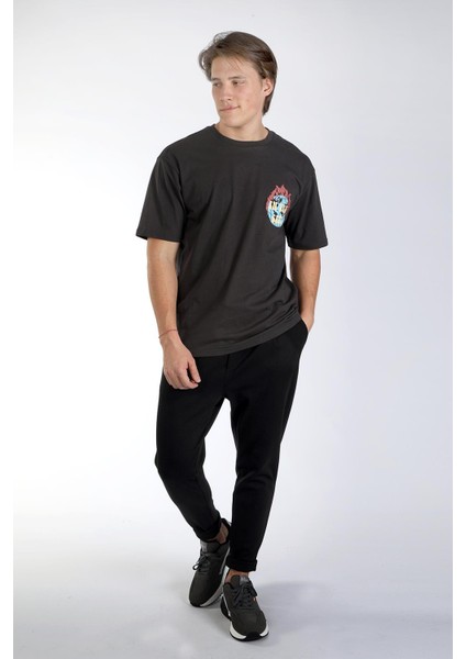 Yuvarlak Yaka Antrasit Erkek T-Shirt 242 Lcm 242024 New Antrasit