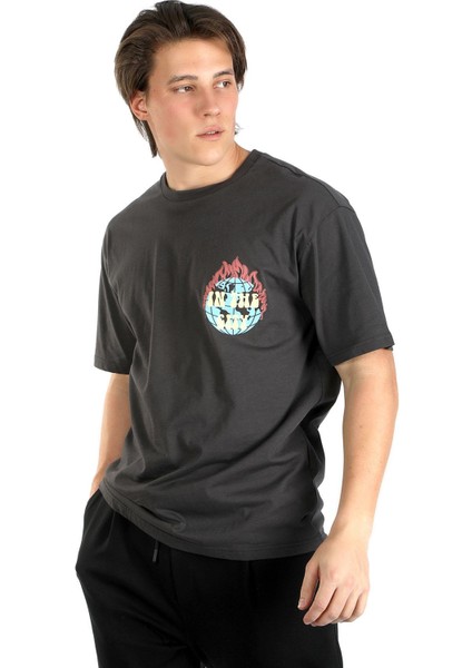 Yuvarlak Yaka Antrasit Erkek T-Shirt 242 Lcm 242024 New Antrasit