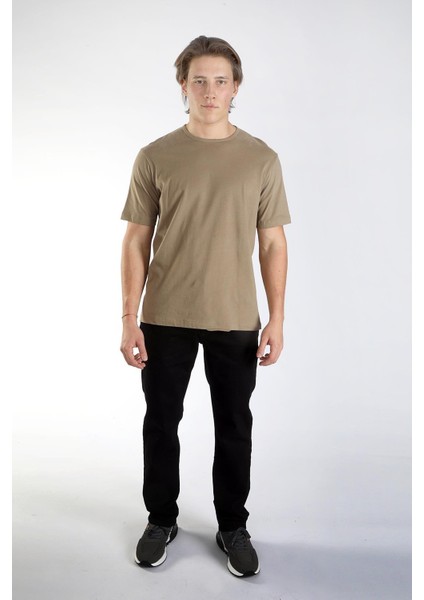 Yuvarlak Yaka Vizon Erkek T-Shirt 242 Lcm 242010 Marelo Vızon